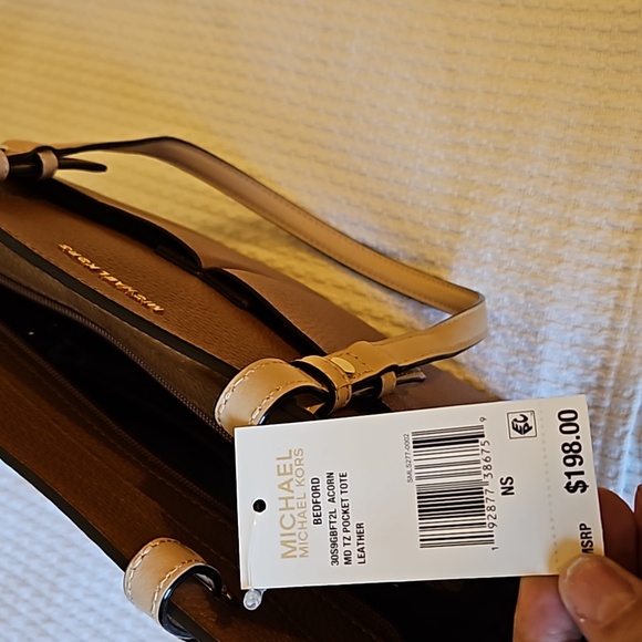 Michael Kors purse, brown, 10x12 - Picture 6 of 7